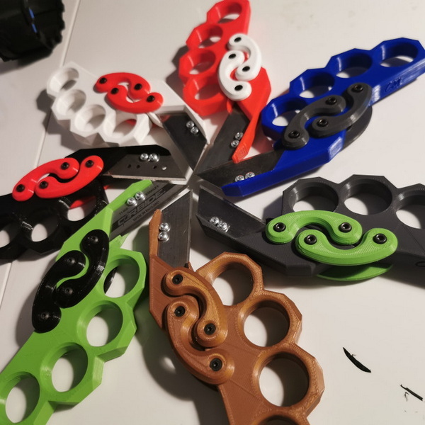 3d printe foldable box cutter knife