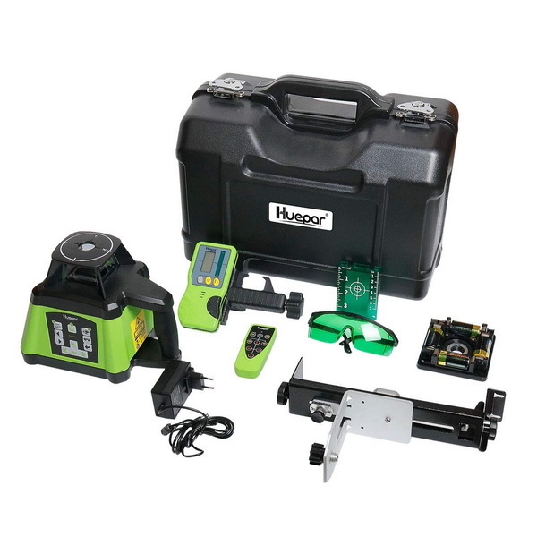 rotary laser level with detector