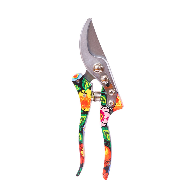 Garden Pruner with 65Mn Steel Blade And Painted Handle
