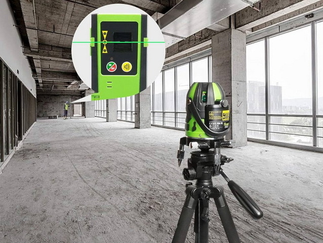 huepar self leveling rotary laser level green