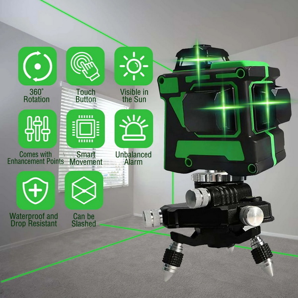 360 degree green rotary laser level