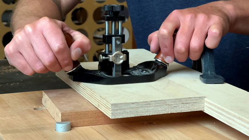 a dado with hand tools