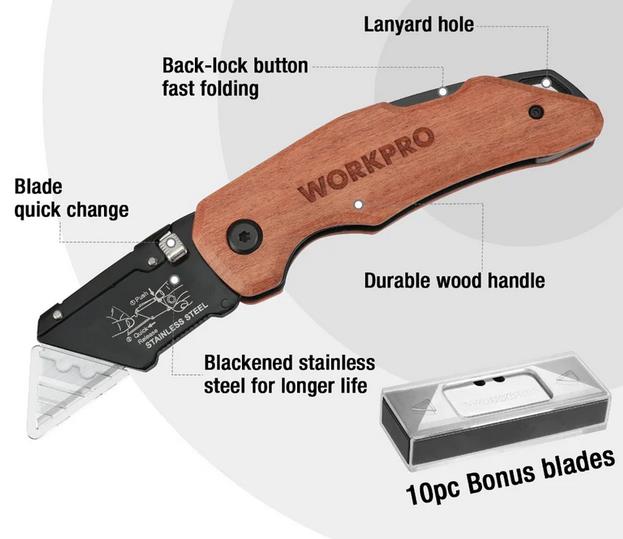 Heavy-Duty Folding Cutter Knife for Tough Jobs 1