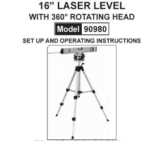 Use Pittsburgh Rotary Laser Level