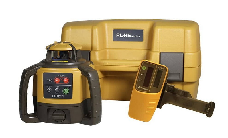 topcon rl-h5a horizontal self-leveling rotary laser level with ls-80x receiver_1